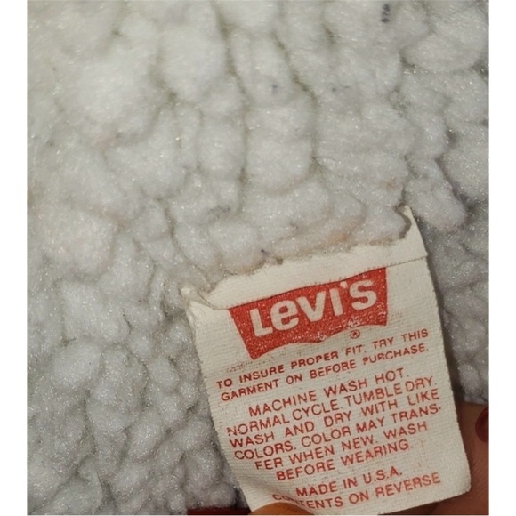 Vintage Levi’s Sherpa Lined Blue Denim Jacket/Made in USA/SanFrancisco/XS - Picture 5 of 16